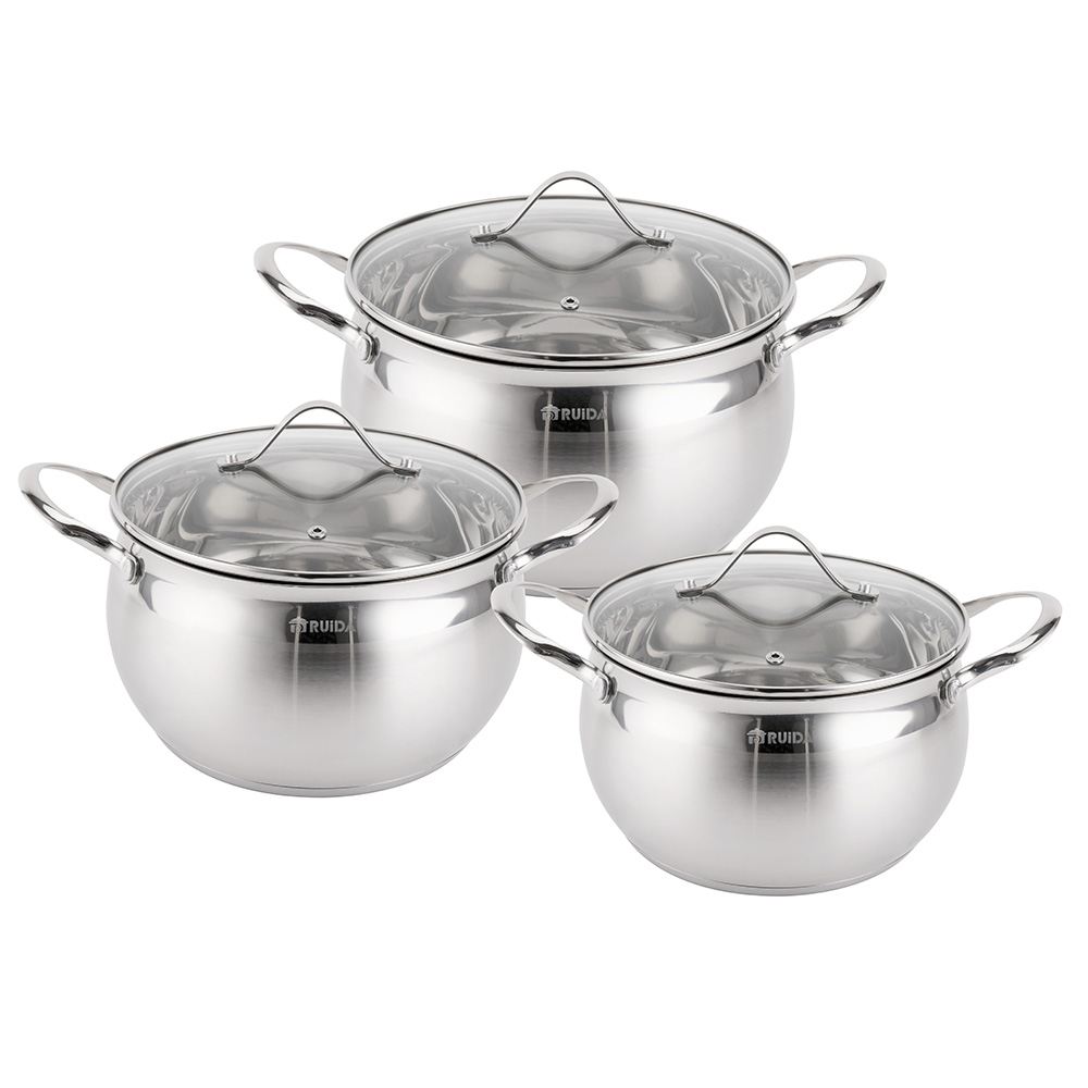 6 PCS Home Kitchen Apple Shape Cookware Set with Wire Handle