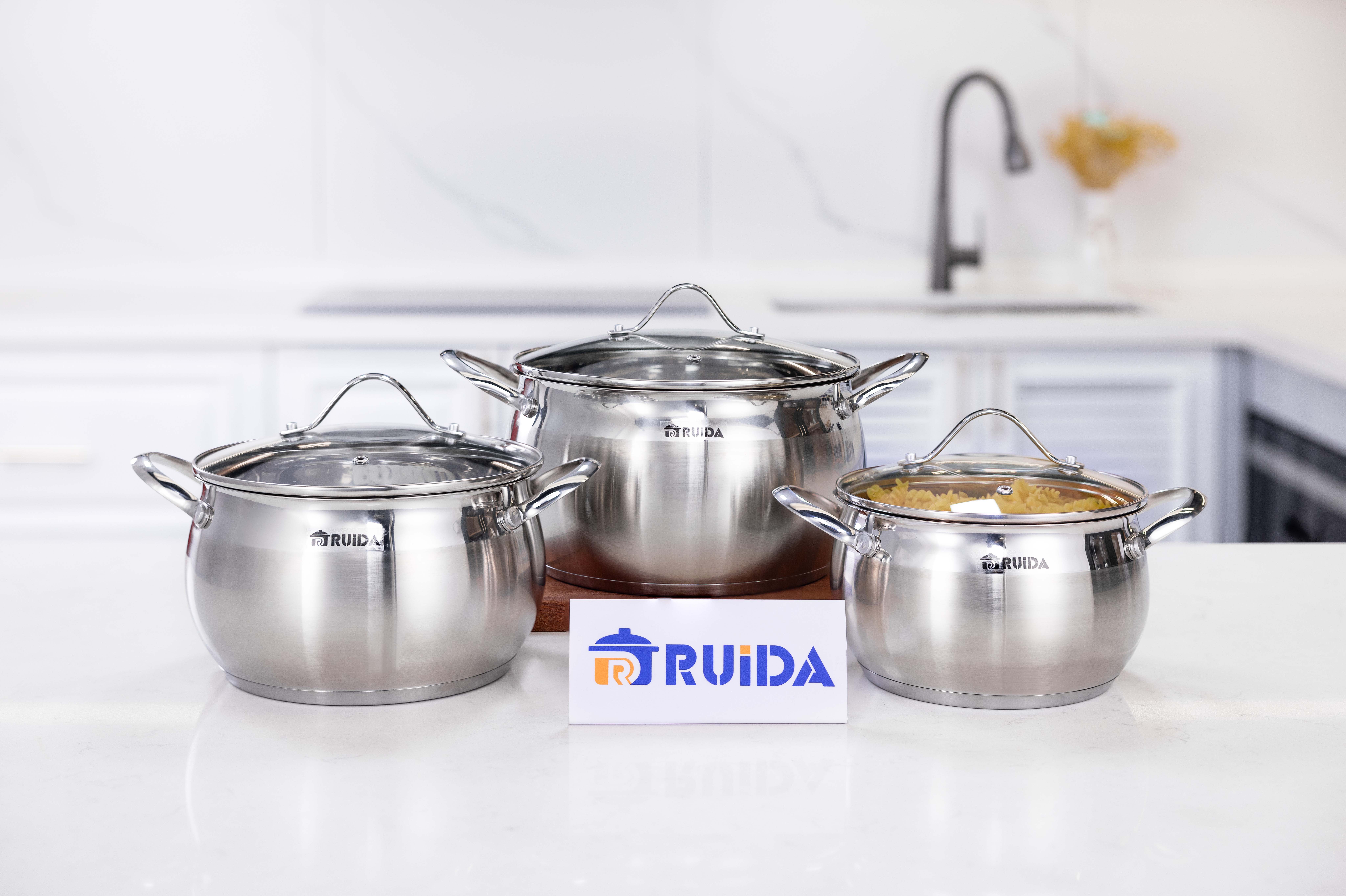 6 PCS Home Kitchen Apple Shape Cookware Set with Wire Handle