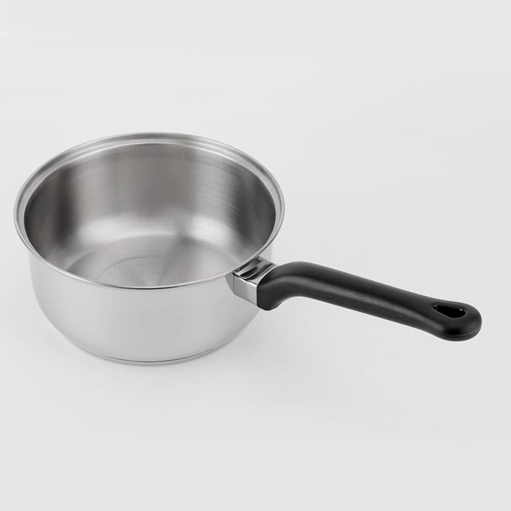 5PCS Black Bakelite Handle Stainless Steel Cookware Set with Saucepan