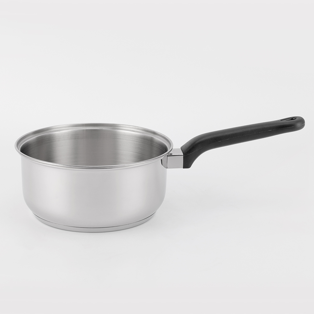 5PCS Black Bakelite Handle Stainless Steel Cookware Set with Saucepan