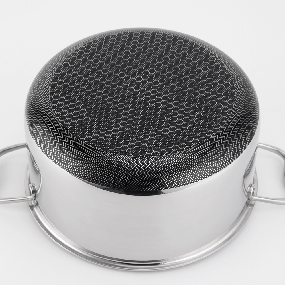 Manufacturer Tri-Ply Non Stick Honeycomb Stainless Steel Kitchen Cookware