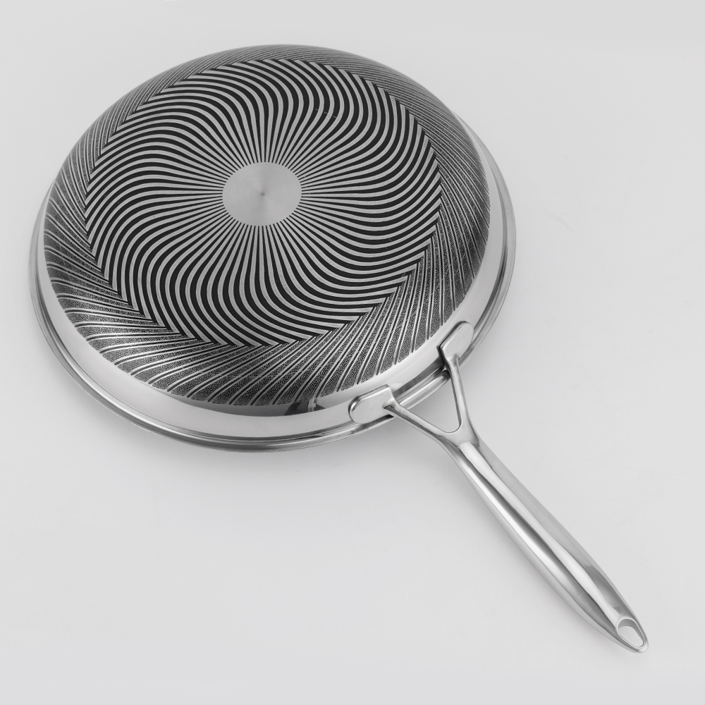 Manufacturer Tri-Ply Non Stick Honeycomb Stainless Steel Kitchen Cookware