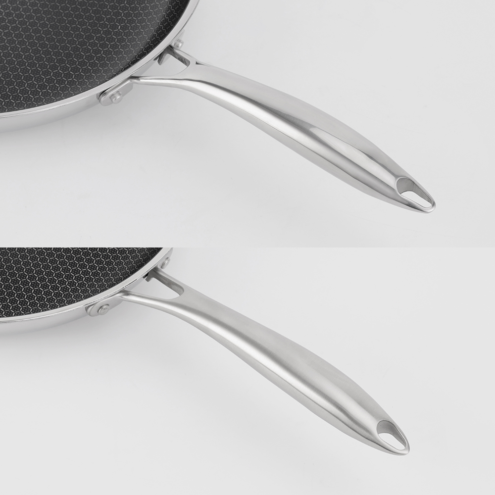 Manufacturer Tri-Ply Non Stick Honeycomb Stainless Steel Kitchen Cookware