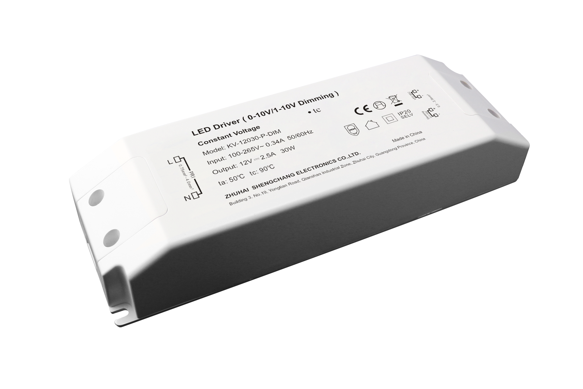 30W 0/1-10V constant voltage dimmable LED driver