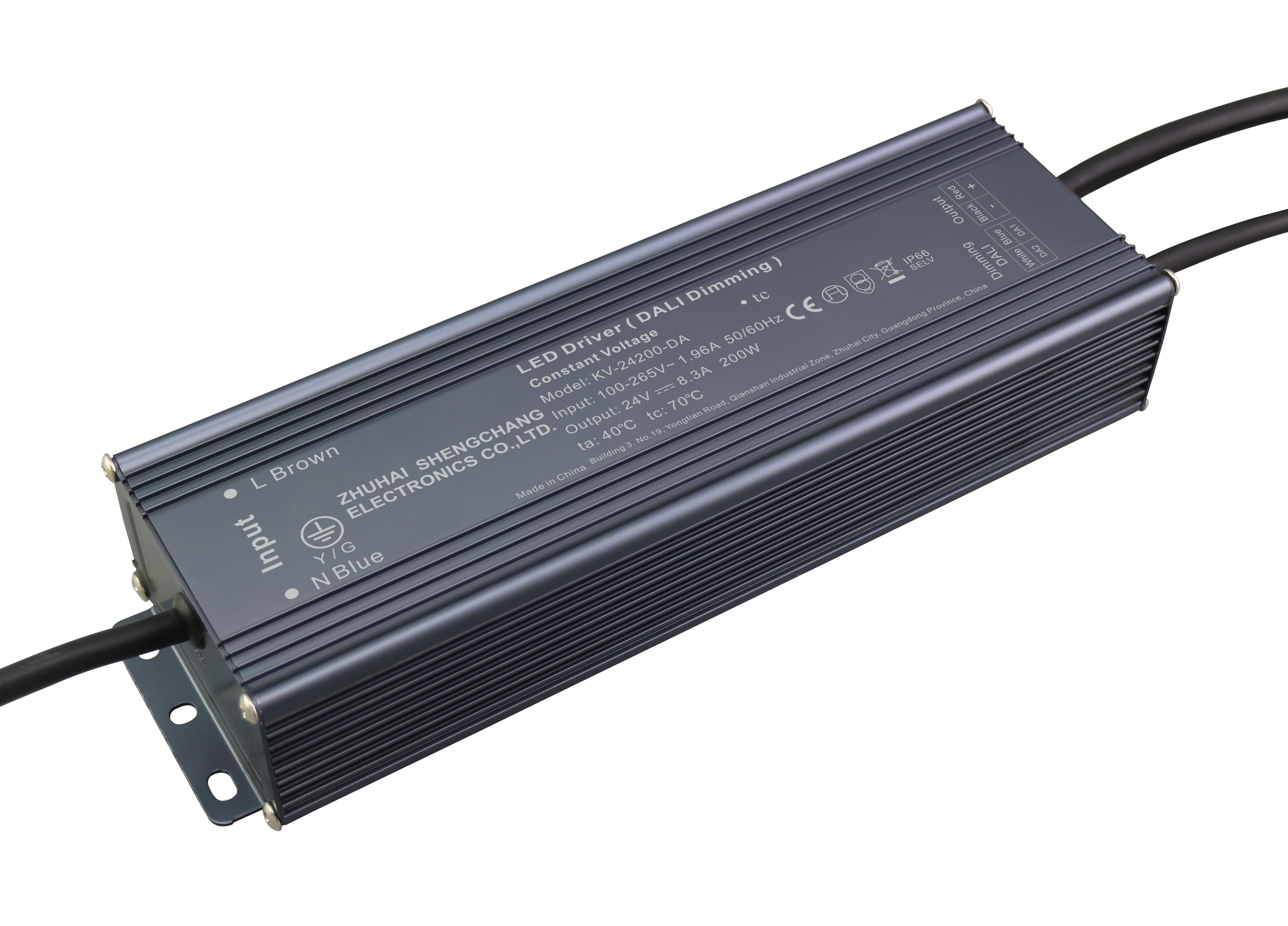 KV-DA Series 200W DALI constant voltage dimmable LED driver