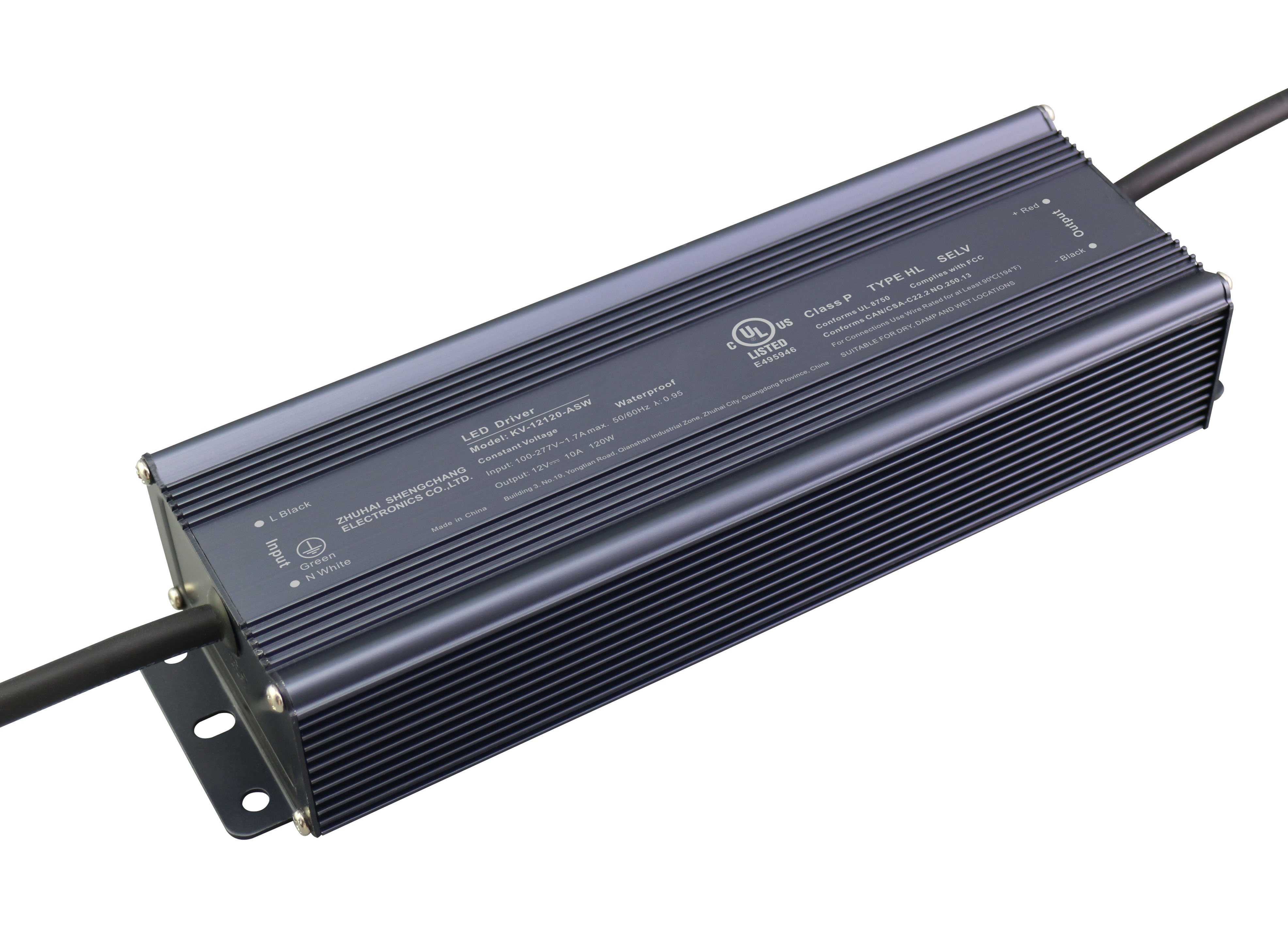 KV-ASW Series 120W Constant Voltage Non-Dimming LED Driver