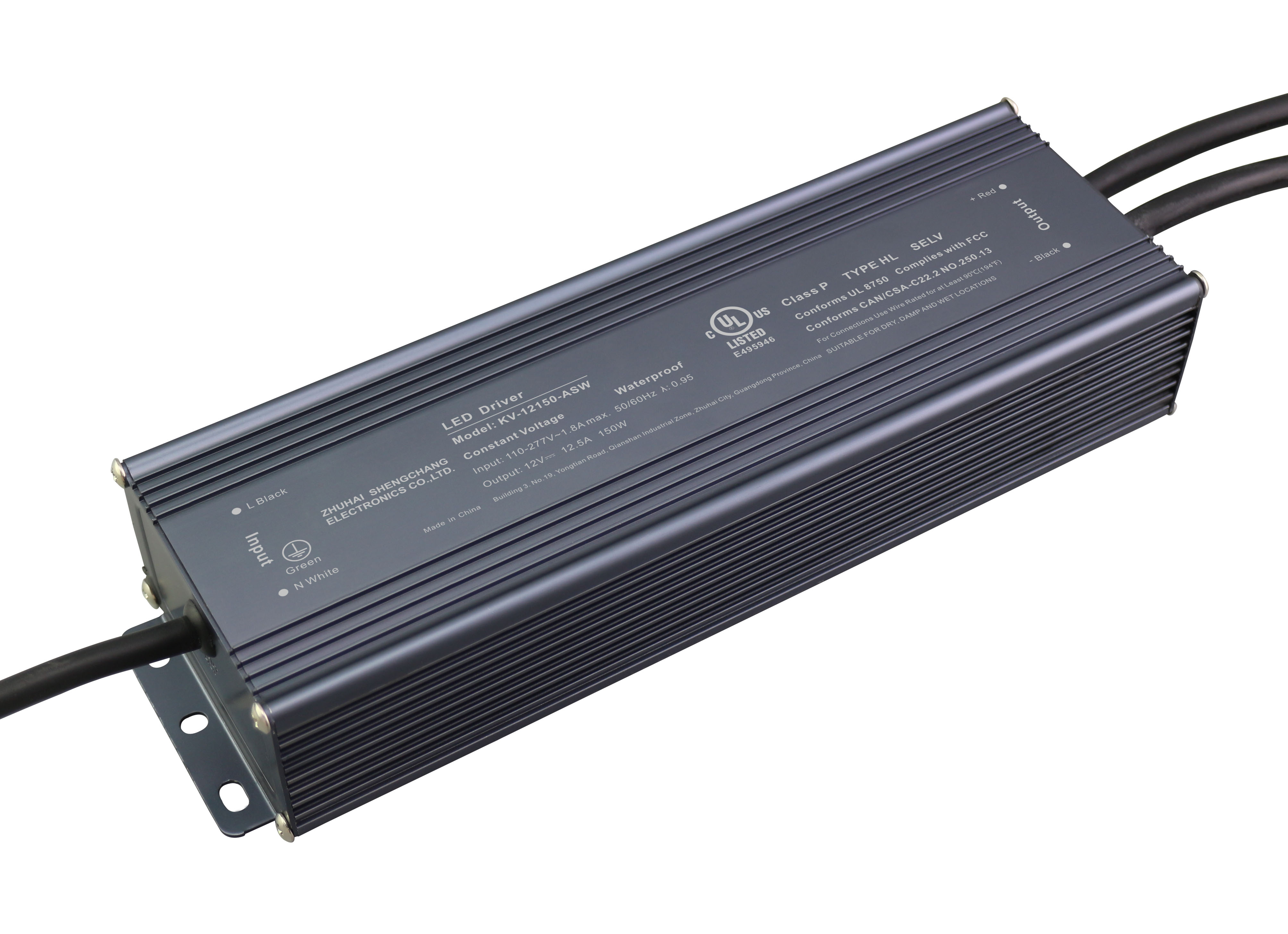 KV-ASW Series 150W Constant Voltage Non-Dimming LED Driver