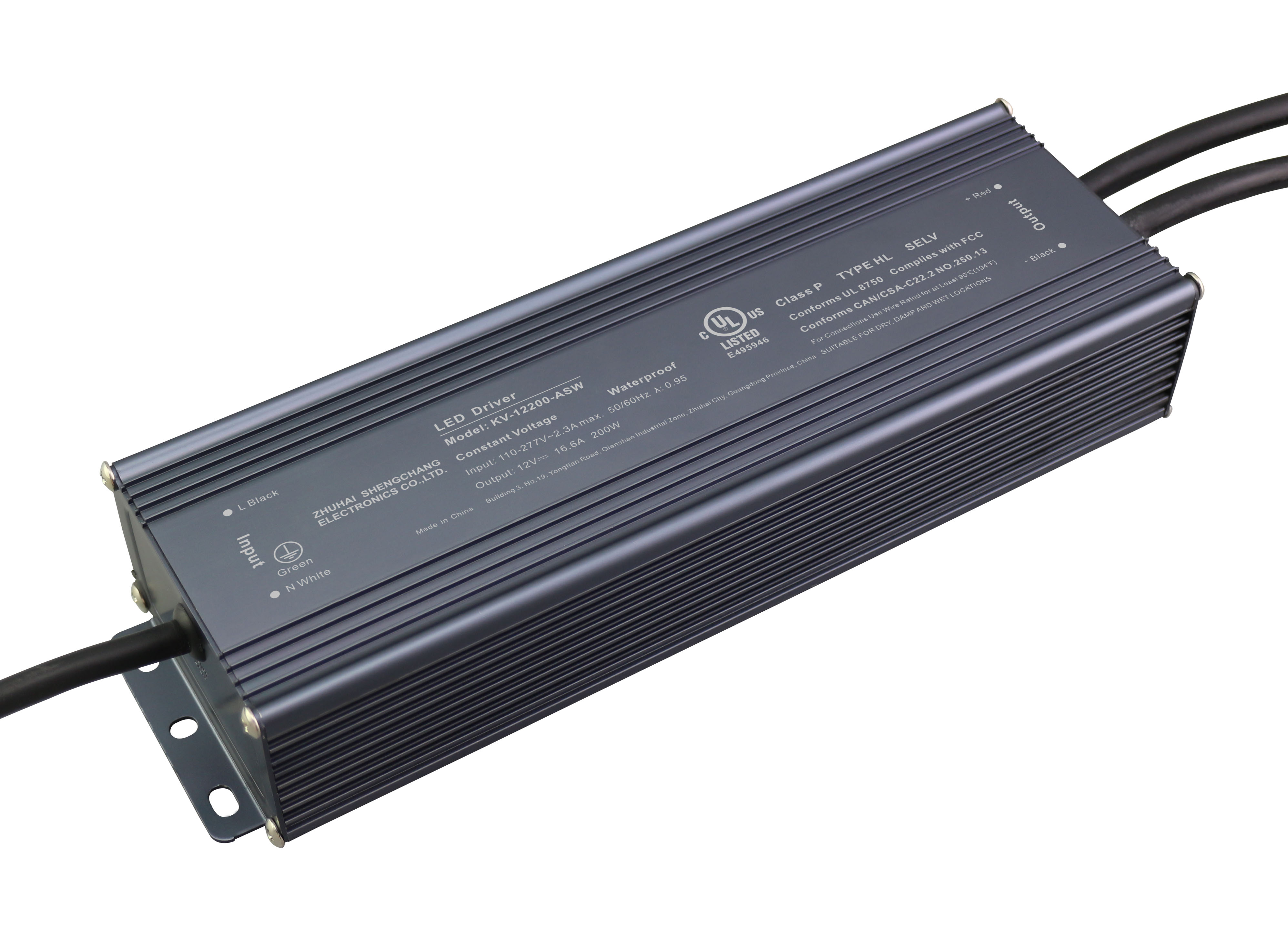 KV-ASW Series 200W Constant Voltage Non-Dimming LED Driver