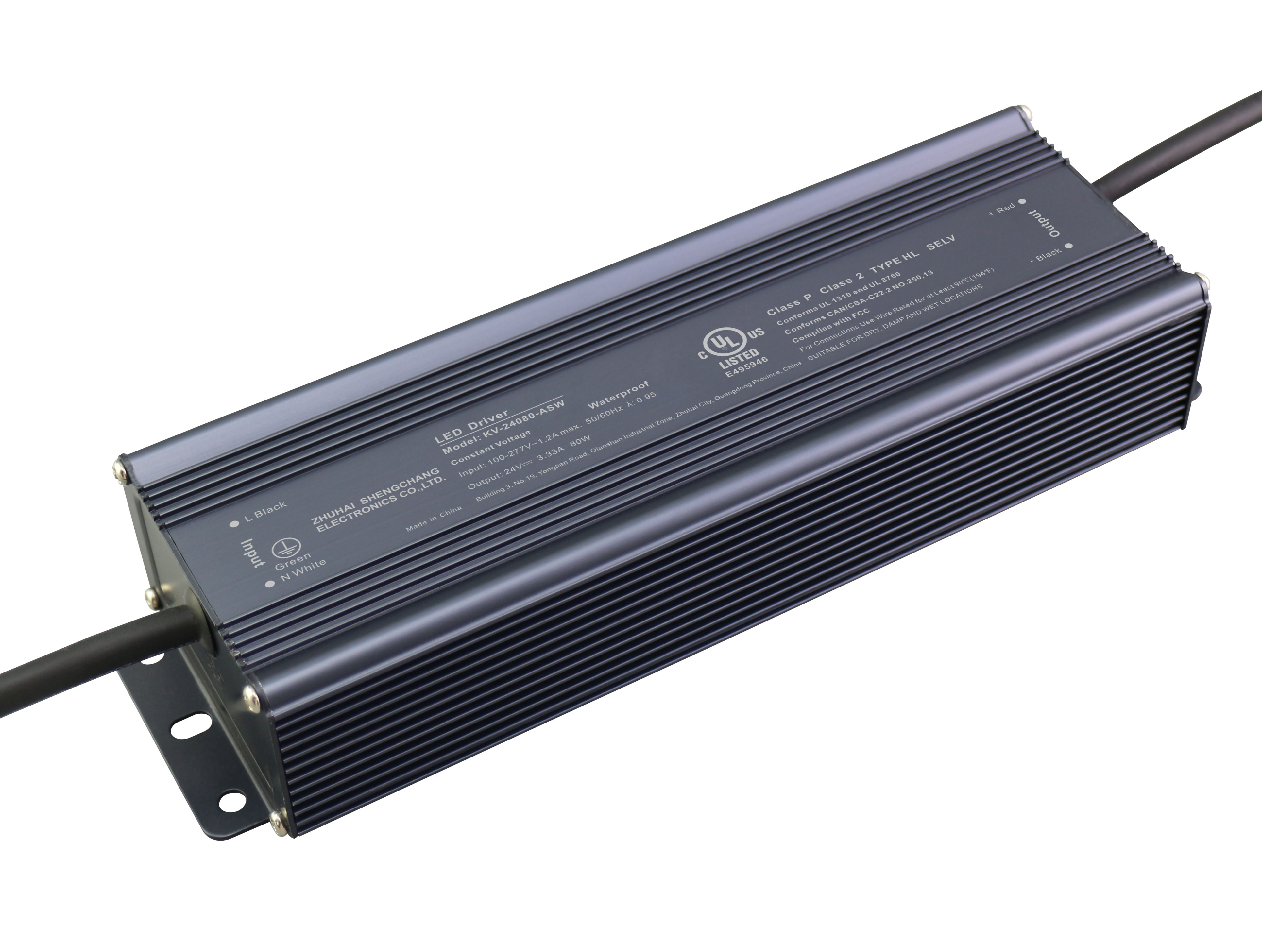 KV-ASW Series 80W Constant Voltage Non-Dimming LED Driver