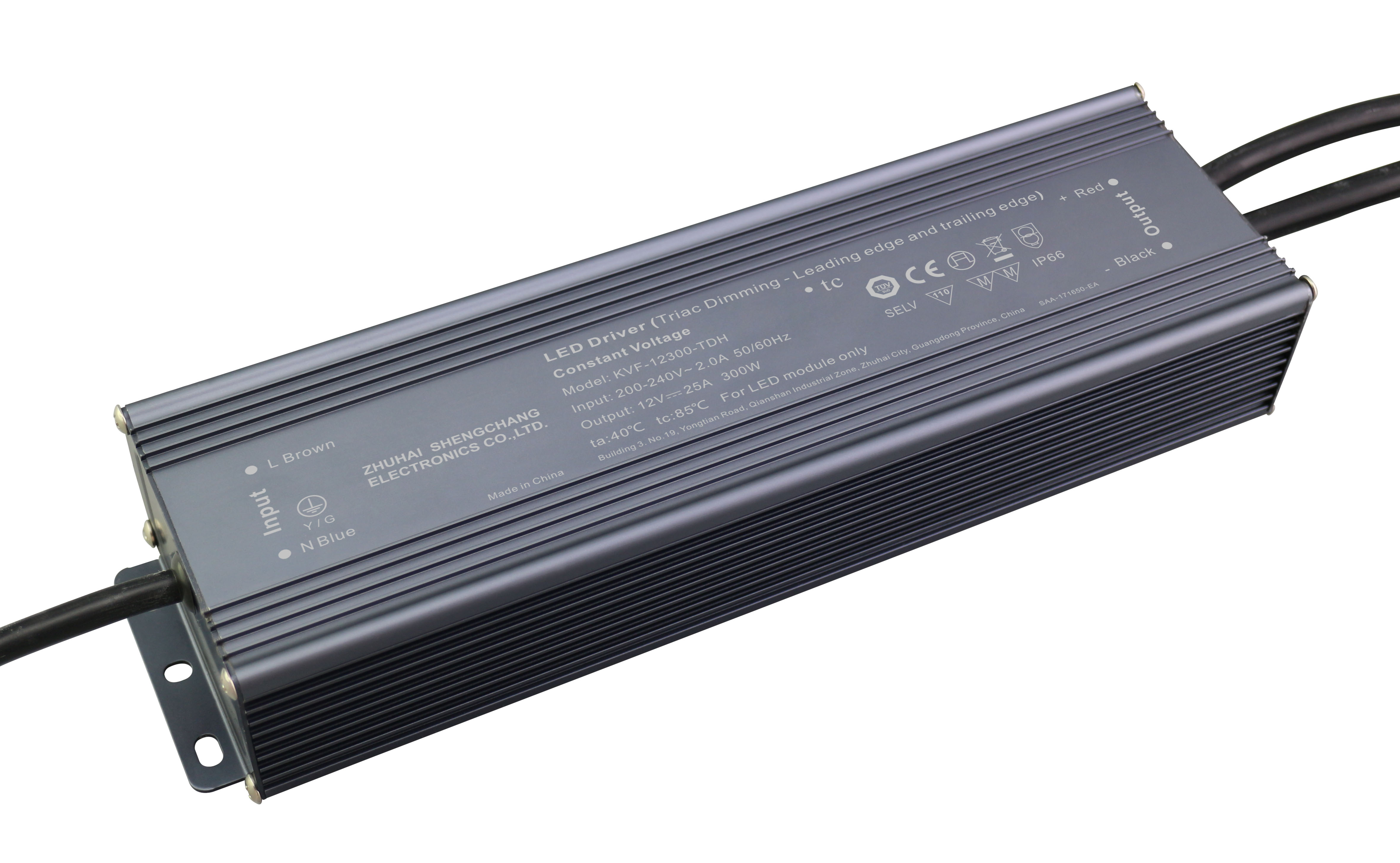 KVF-TDH series 300W Constant Voltage Triac Dimmable LED Driver