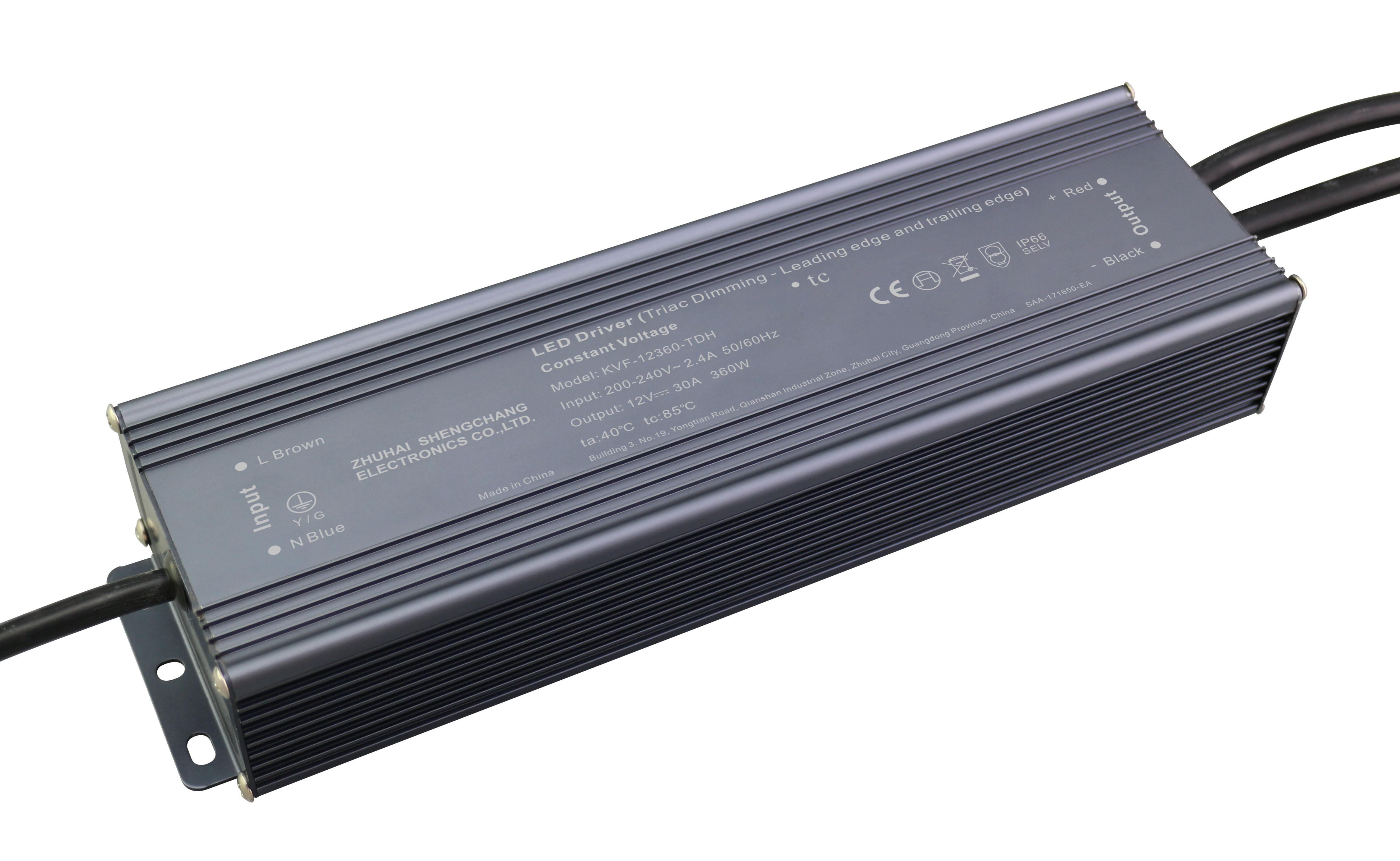 KVF-TDH series 360W Constant Voltage Triac Dimmable LED Driver