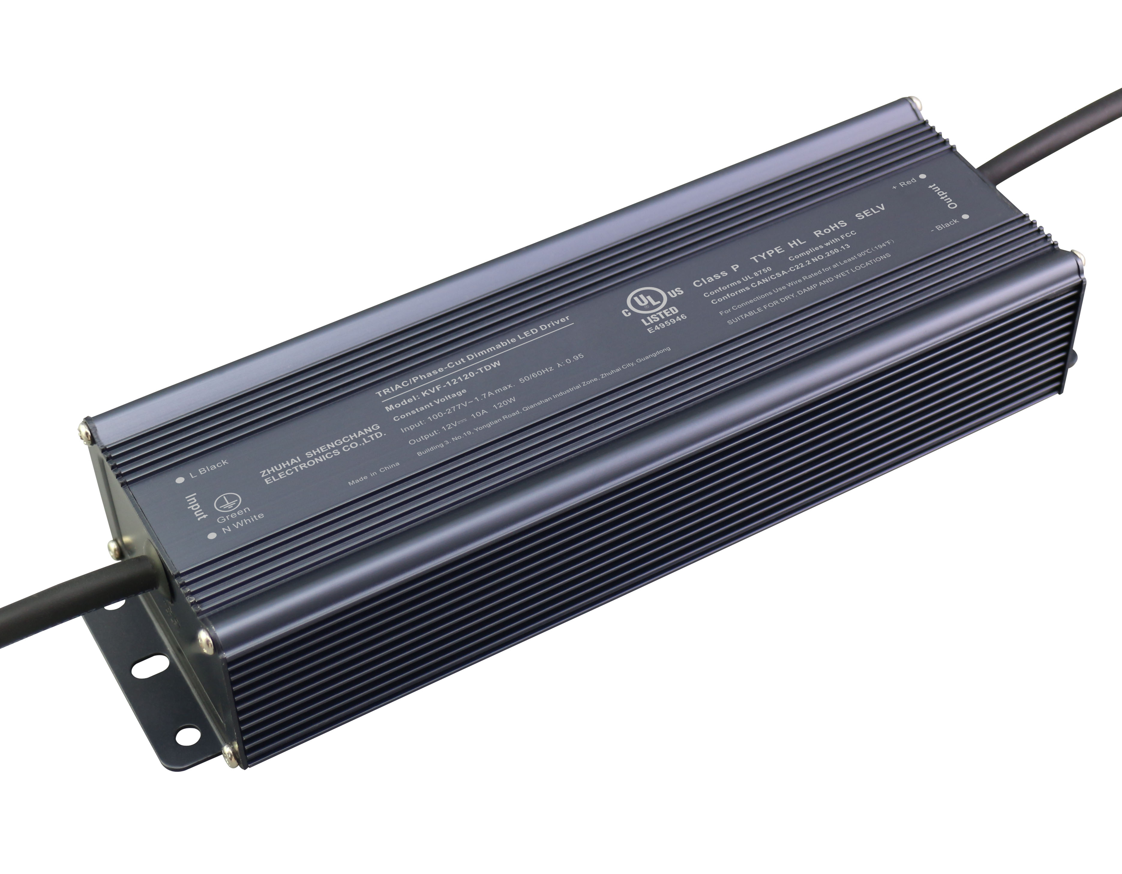 KVF-TDW Series 120W Constant Voltage Triac Dimmable LED driver