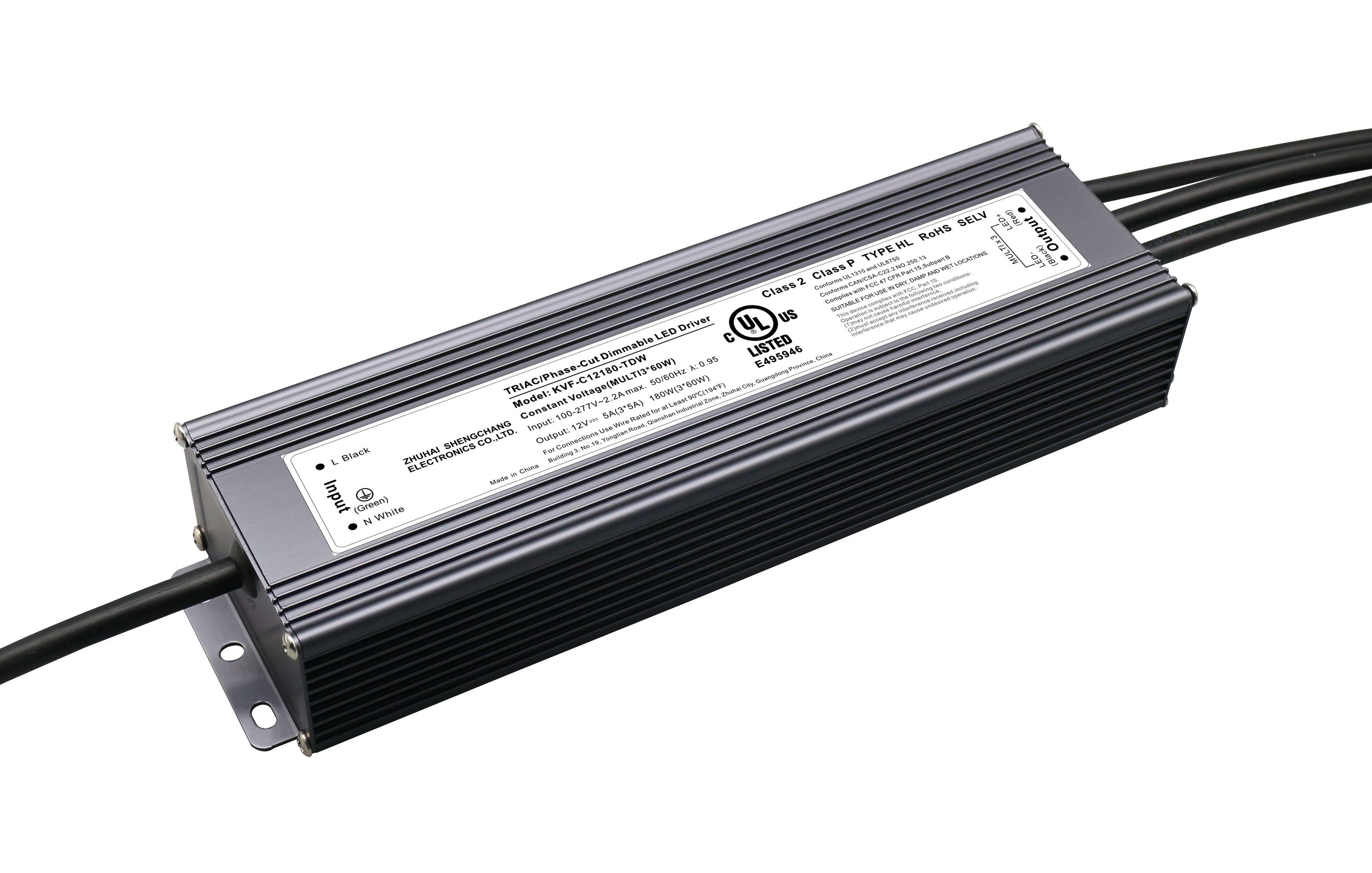 KVF-C-TDW series 180W / 192W constant voltage triac LED driver