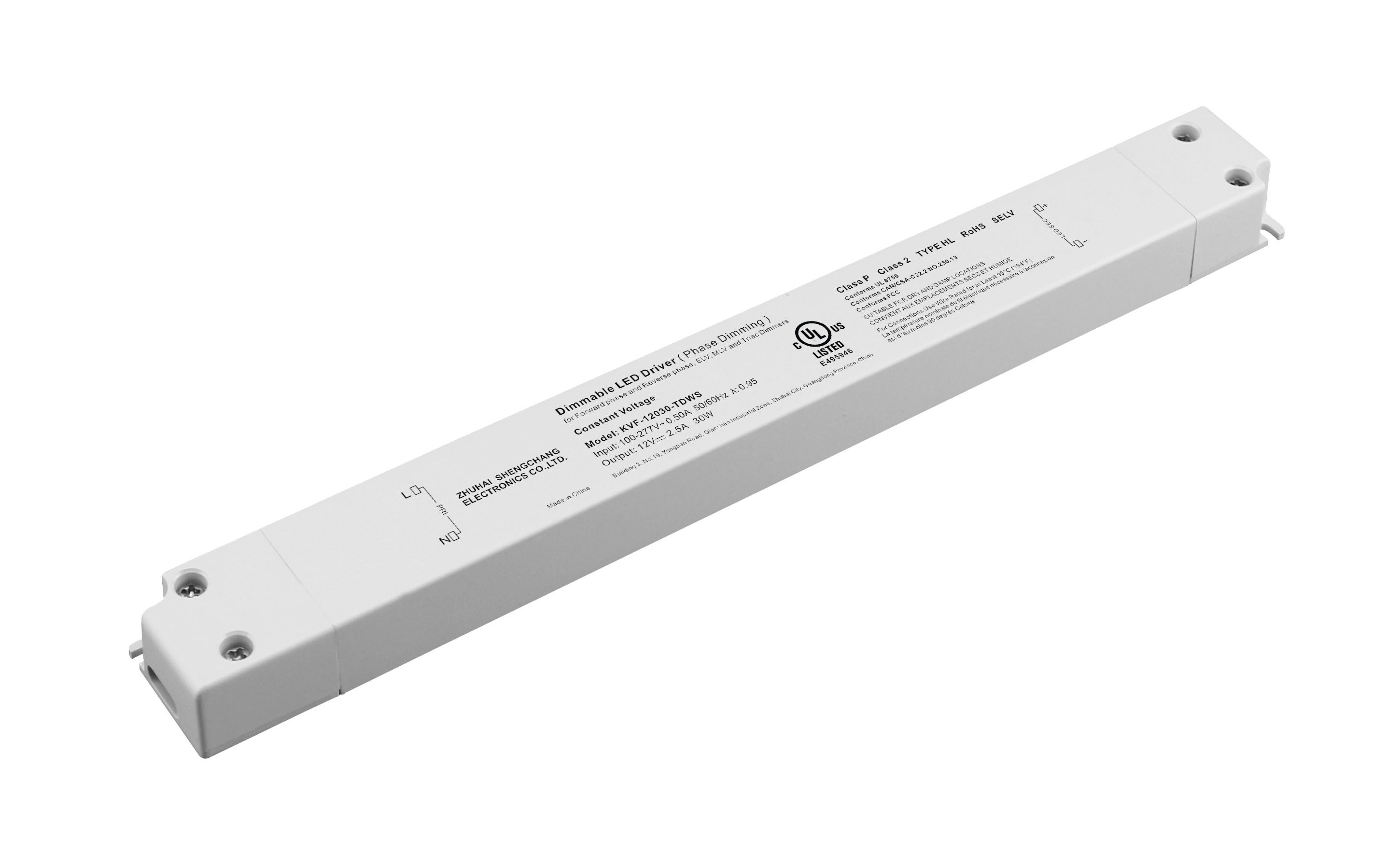 KVF-TDWS Series 30W Constant Voltage Triac Dimmable LED driver