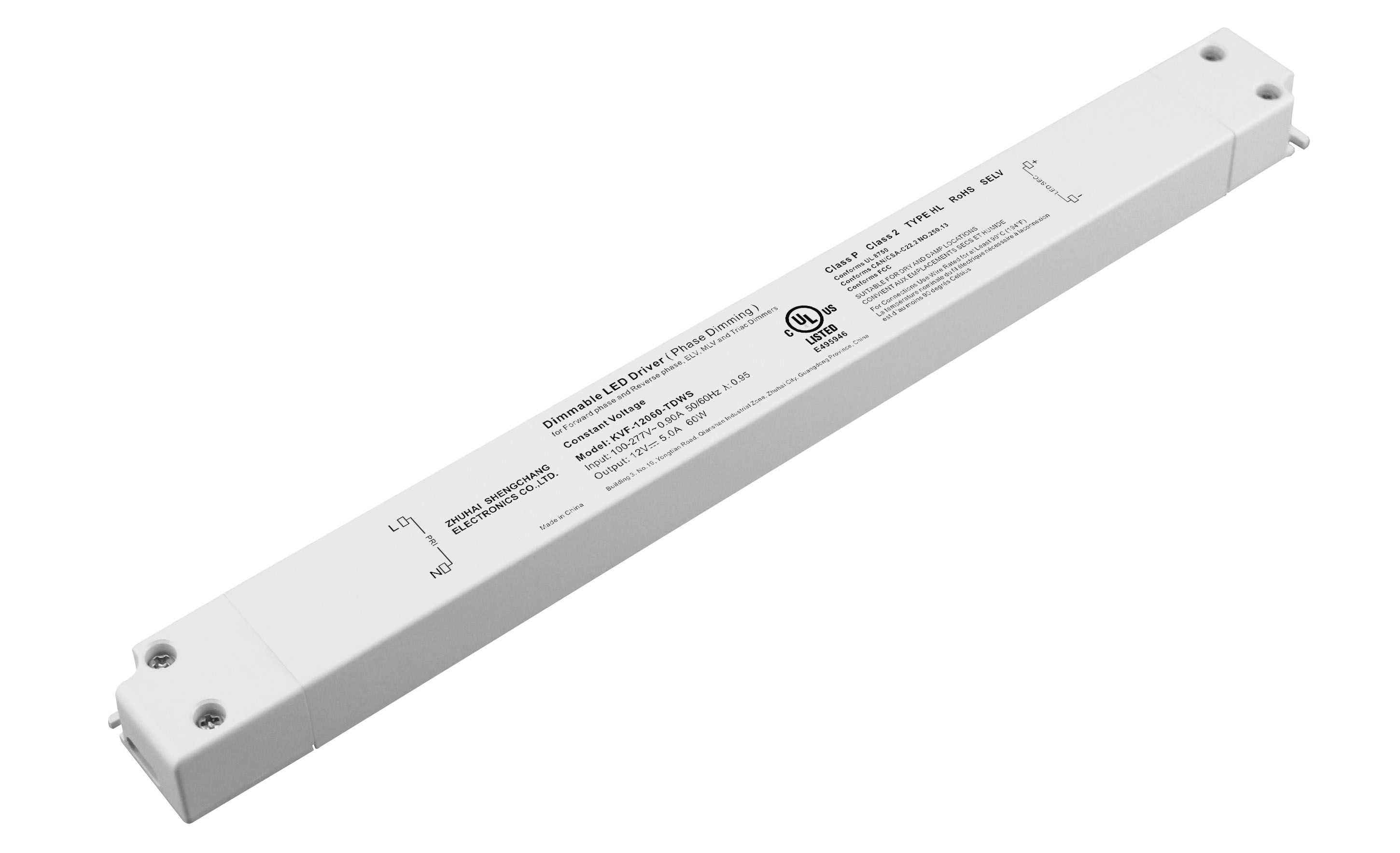 KVF-TDWS Series 60W Constant Voltage Triac Dimmable LED driver