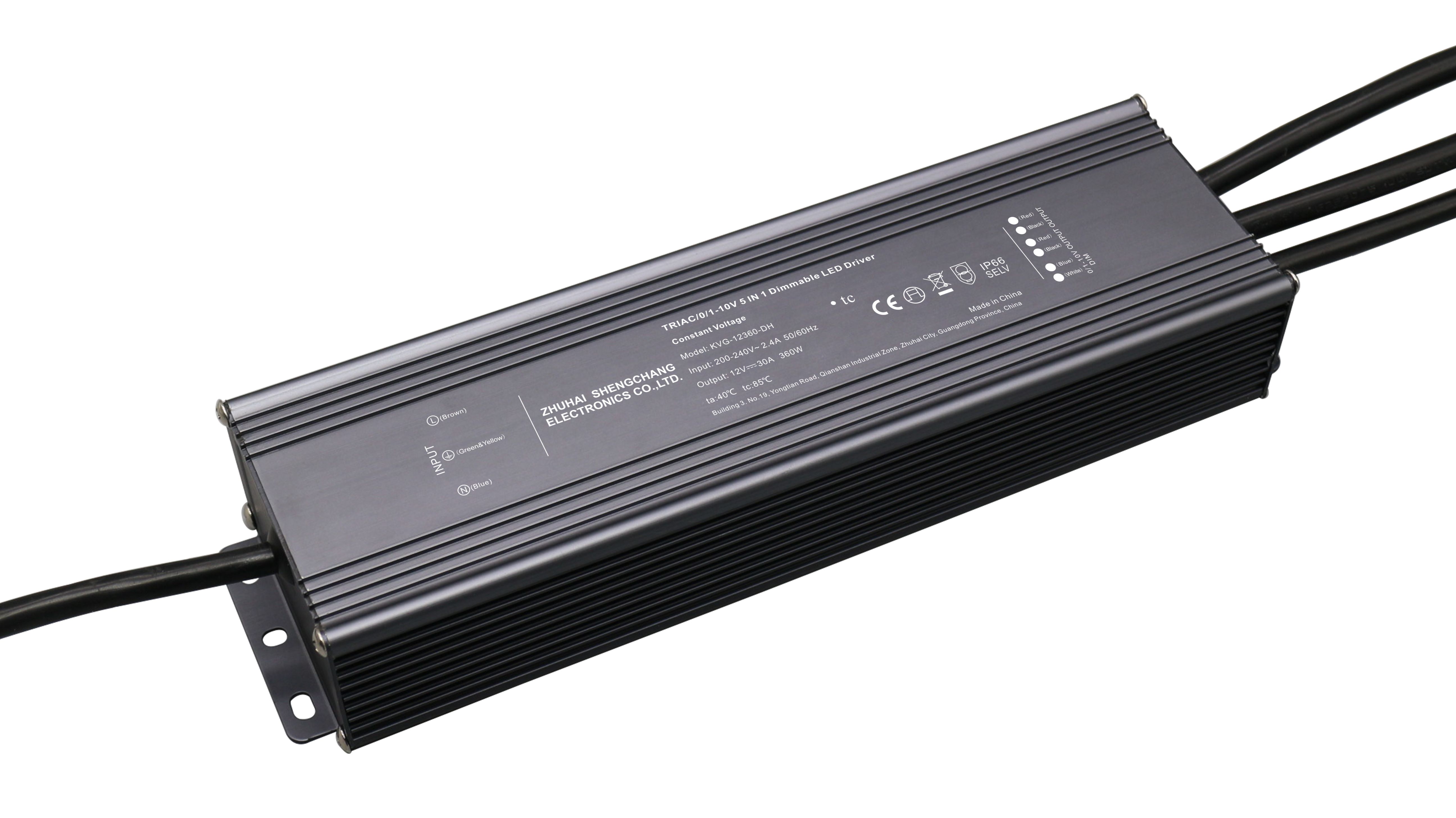 KVG-DH Series 360W Constant Voltage Triac&0/1-10V Dimmable LED driver
