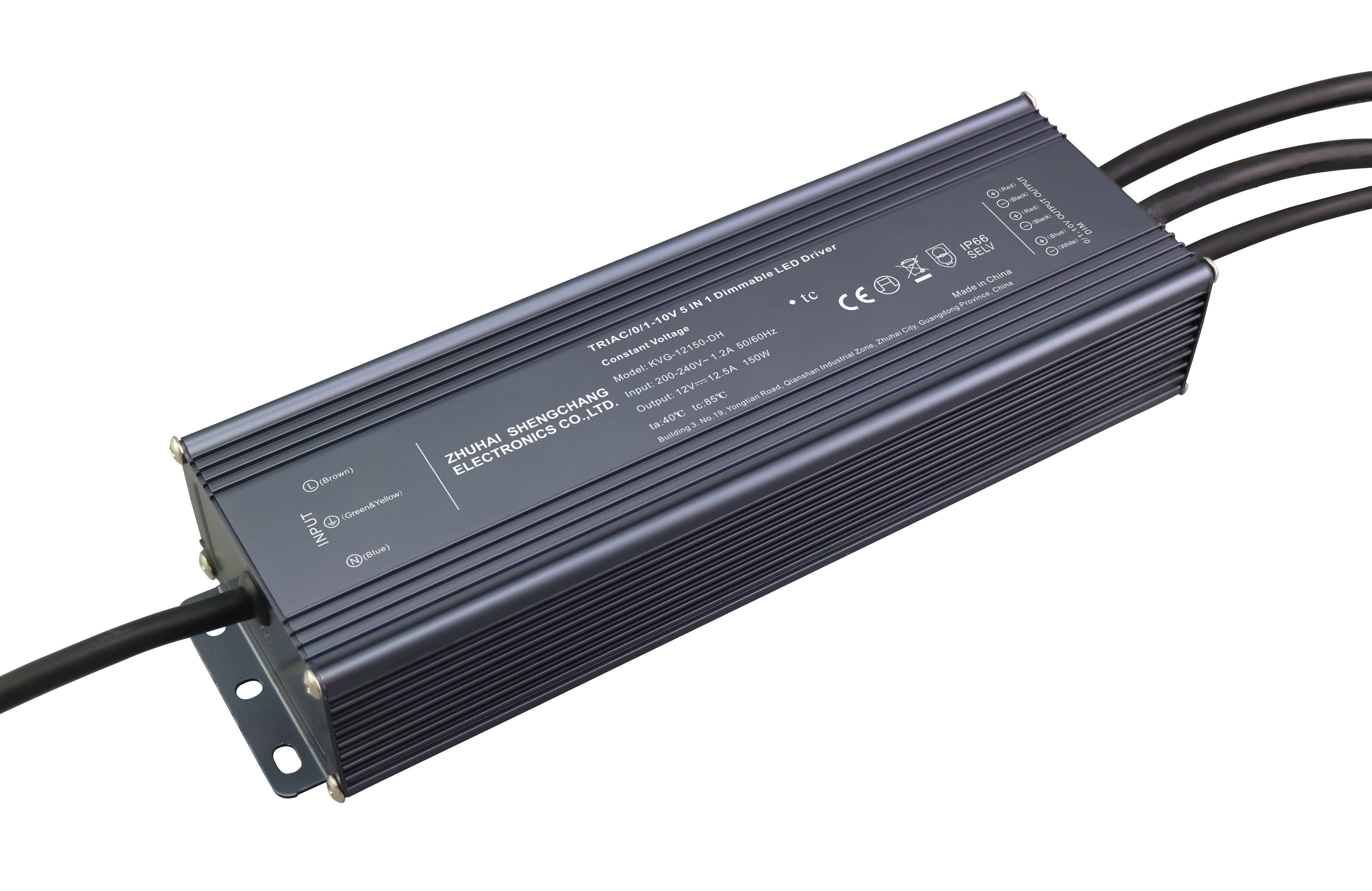 KVG-DH Series 150W Constant Voltage Triac&0/1-10V Dimmable LED driver