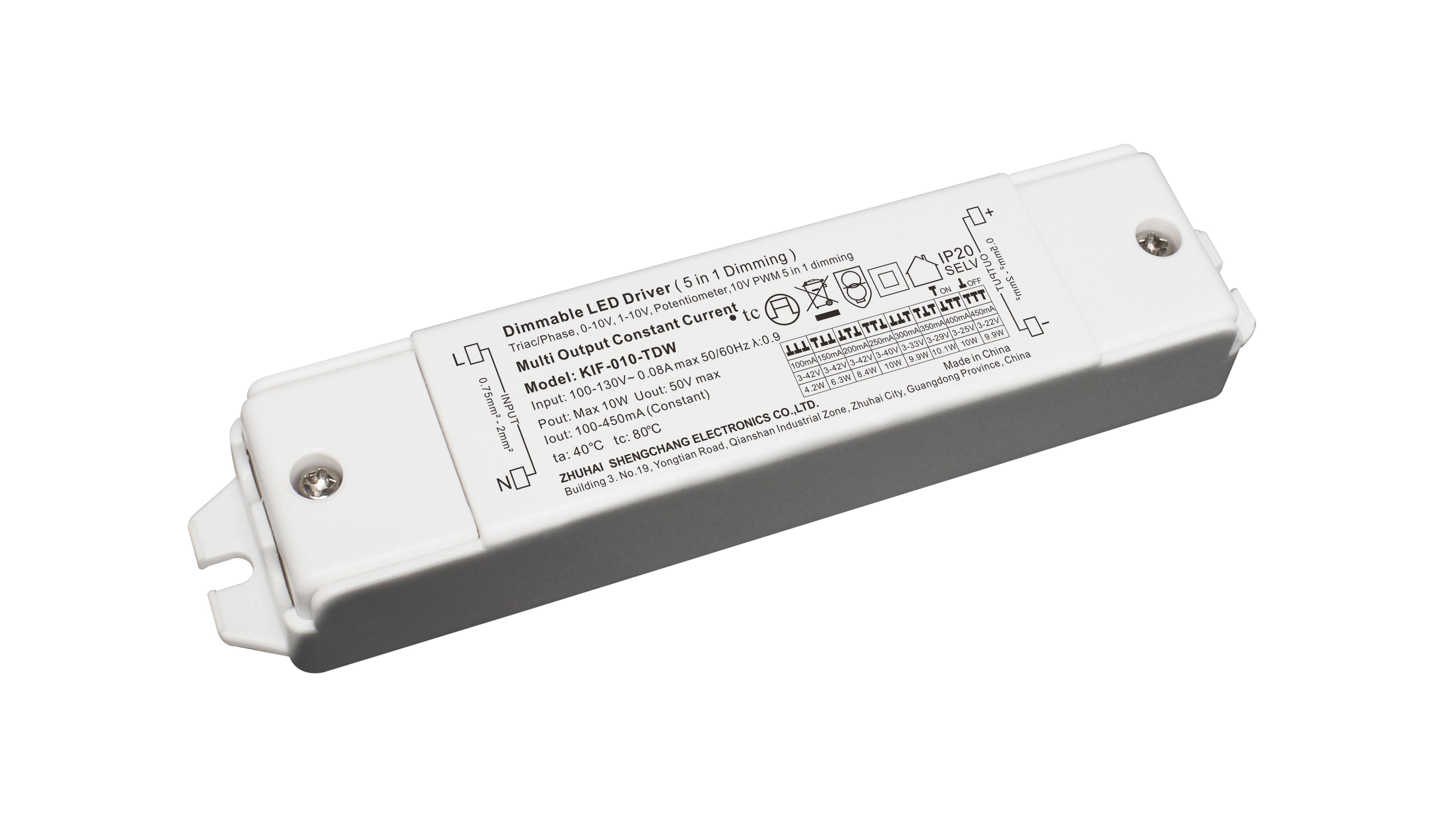 KIF-TDW Series 10W Constant Current Triac Dimmable LED driver
