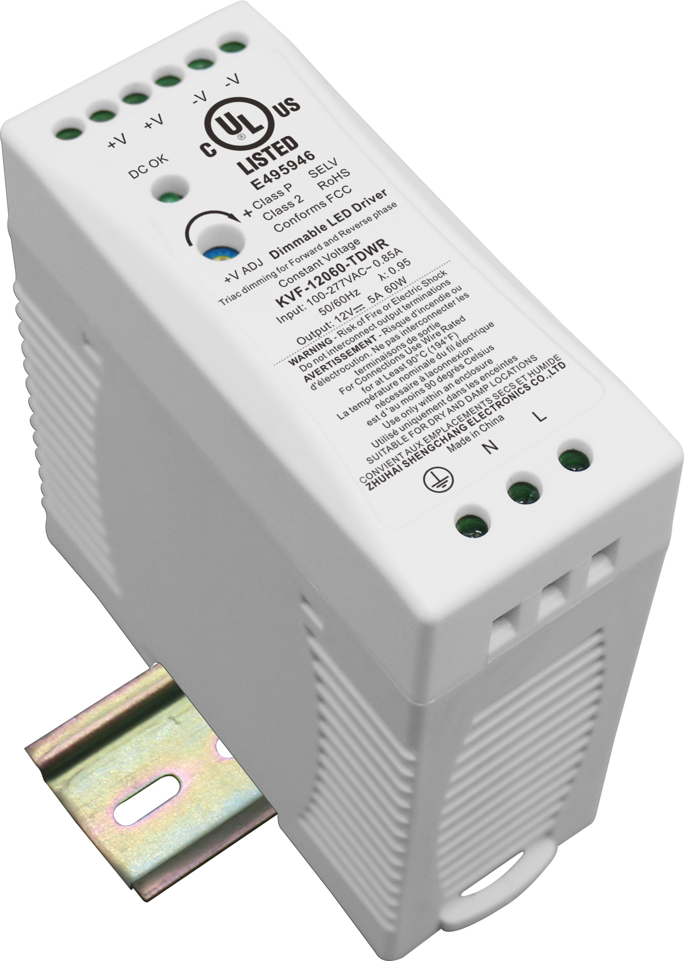 KVF-TDWR Series 60W Constant Voltage Triac Dimmable LED driver
