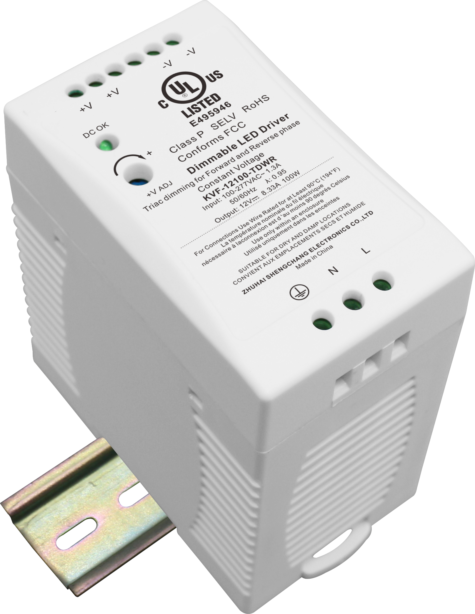 KVF-TDWR Series 96W Constant Voltage Triac Dimmable LED driver