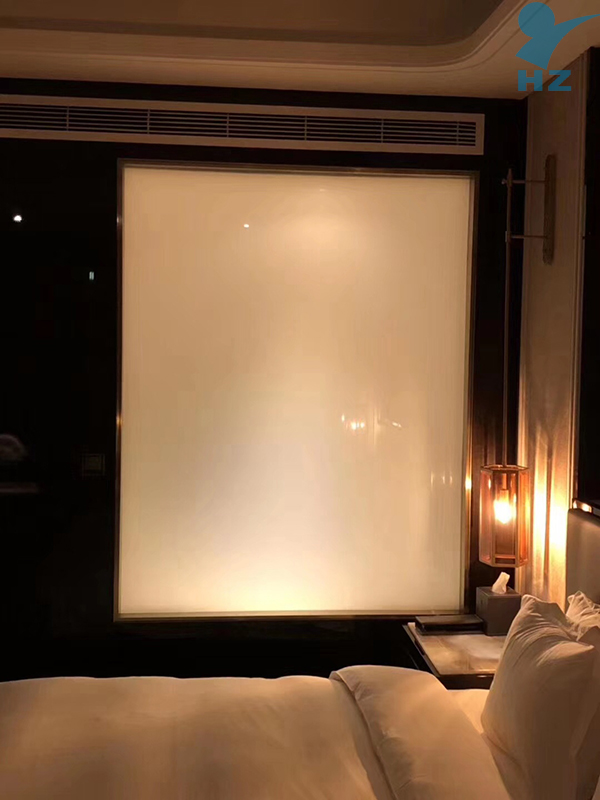 苏州调光玻璃 酒店卫生间调光玻璃隔断项目