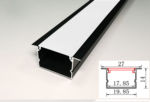 线条灯铝型材2015暗装3M-黑-定制
