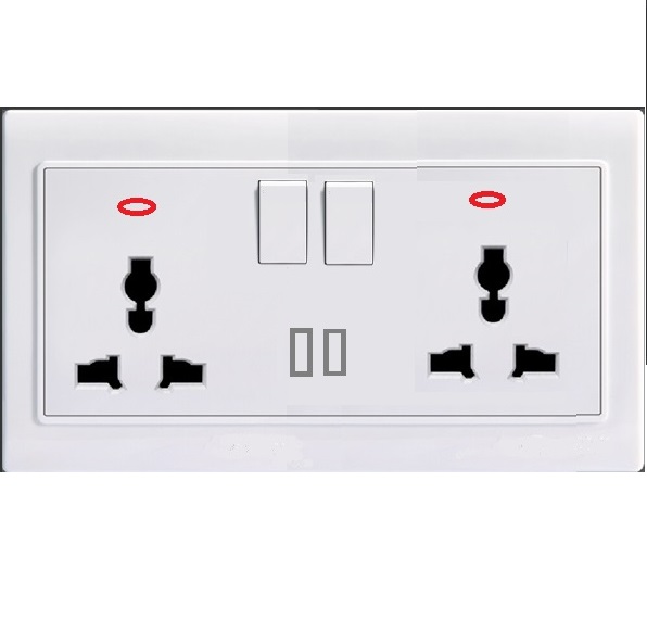 LK4075 13A DOUBLE UNIVERSAL SOCKET+2USB