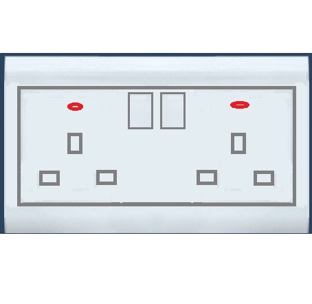 LK013 TWIN 13A SWITCHED SOCKET