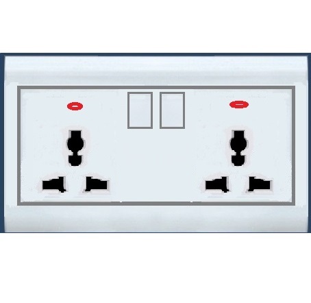 LK080 TWIN UNIVERSAL SOCKET