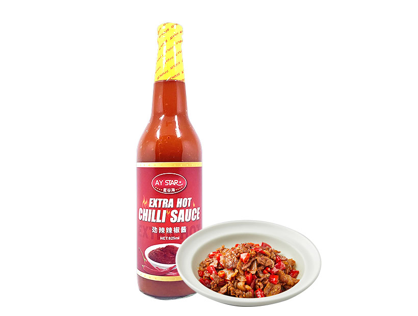 625ml Glass Bottle Chinese Wholesale extra hot chilli sauce