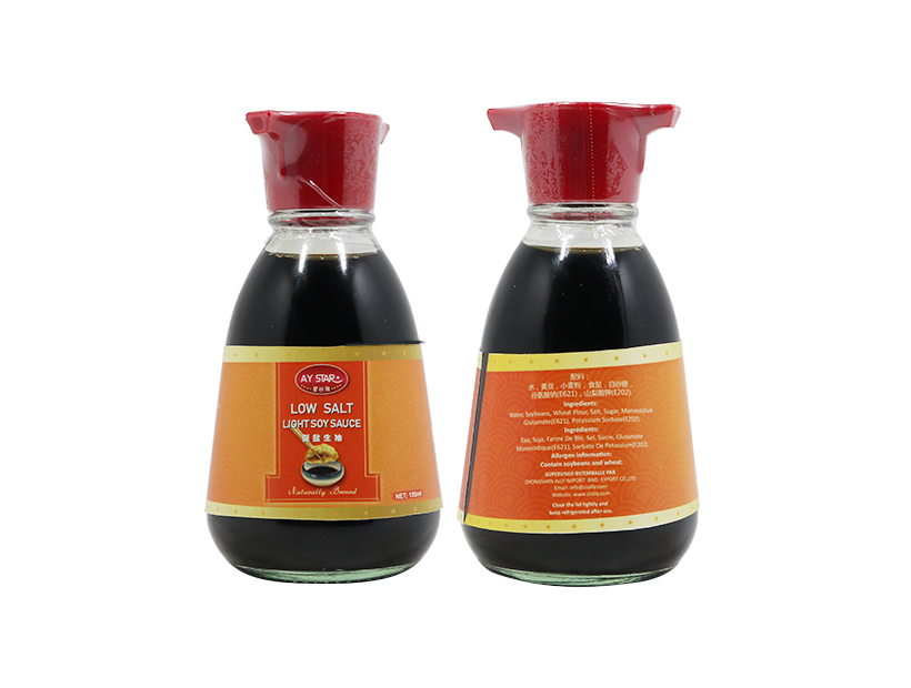 150ml OEM Brands Bulk  Soybean Sauce Chinese Low Sodium Table Soy Sauce