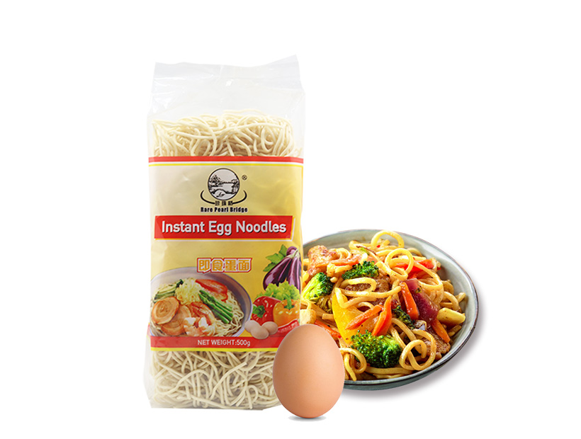 500g EU Market Wholesale Chinese Food Quick Cooking Dry Egg Noodles Fast Noodles