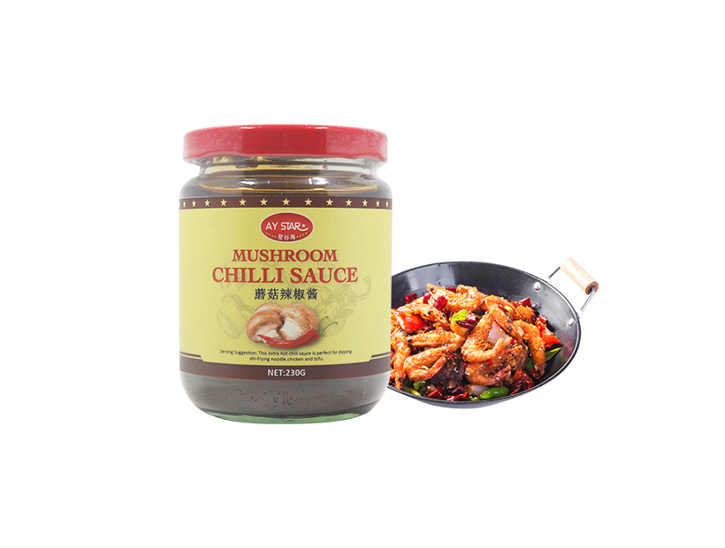 230g Wholesale Chinese Delicious Red Pepper Spicy Mushroom Chilli Sauce