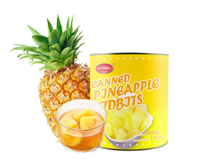 Bulk Factory Supply OEM Brand 567g Canned Pineapple Tidbits in Light Heavy Syrup