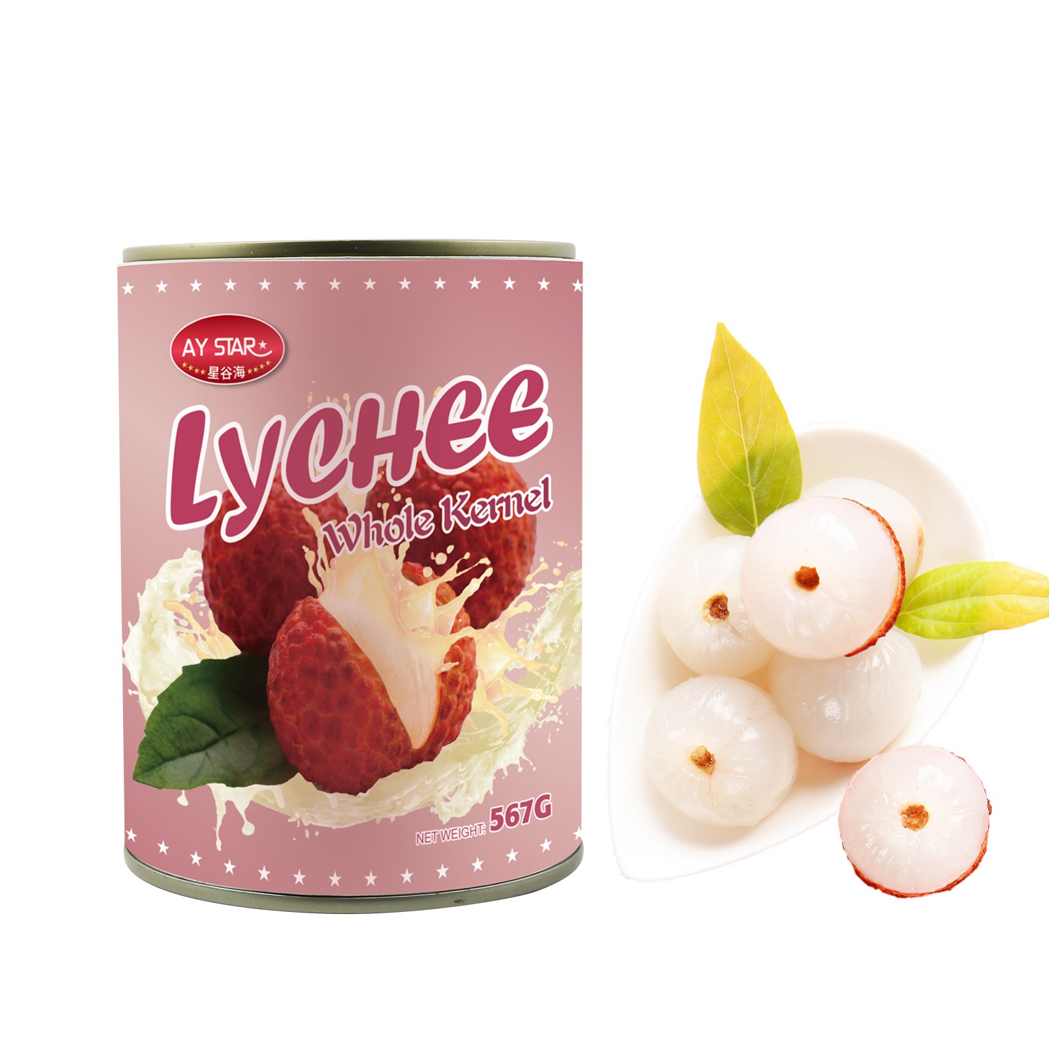 567g Best Competitive Price Private Label Fresh Litchi Canned Lychee in Syrup