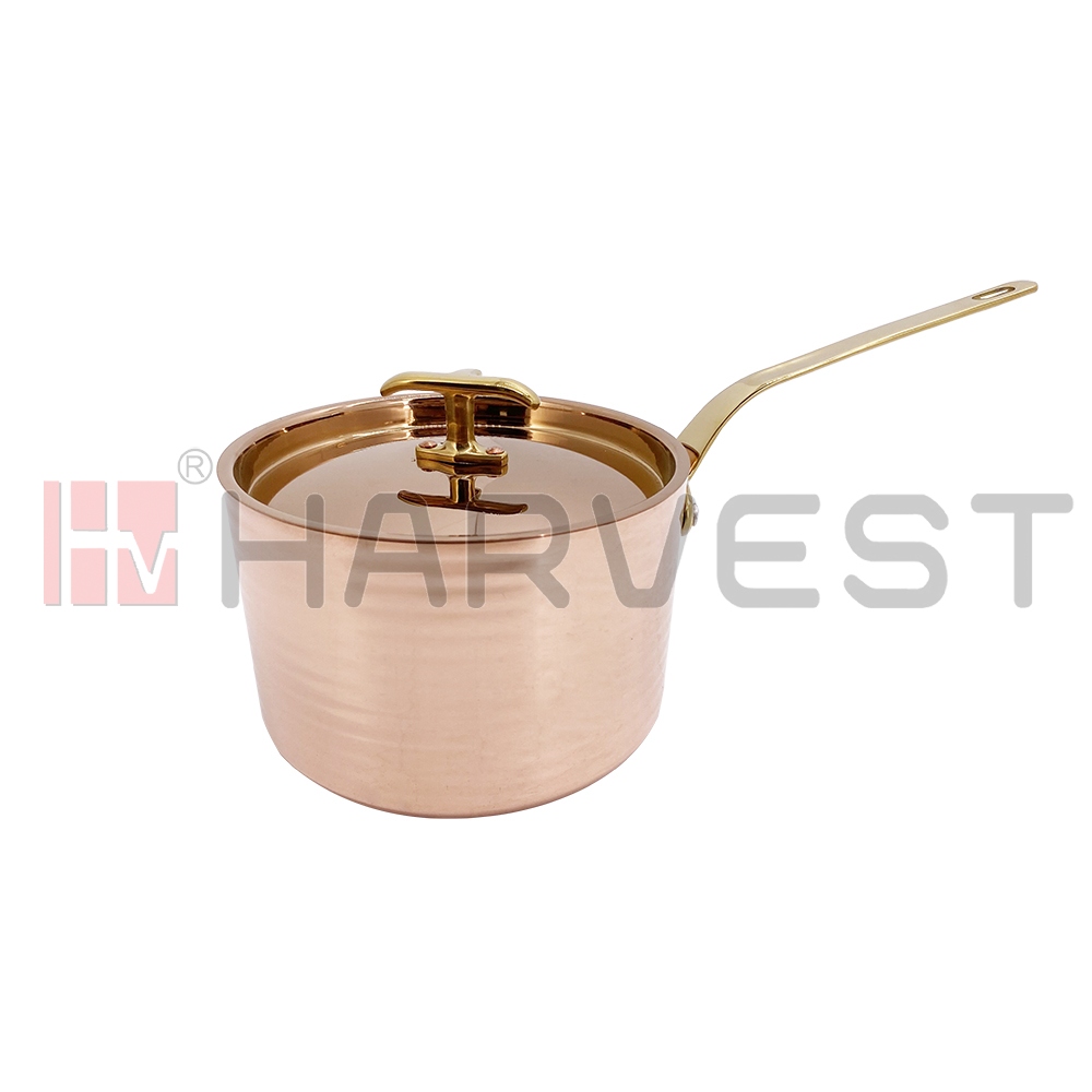 E26133-E26144  3-LAYER COPPER SAUCE PAN WITH COVER