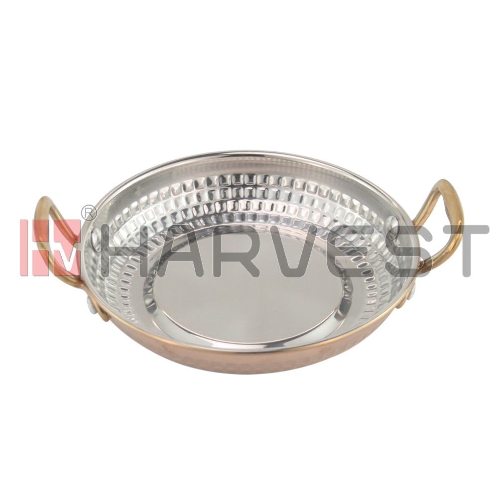 D18301G-D18306G S.S ROUND DISH PLATE/W GOLDEN COLOR