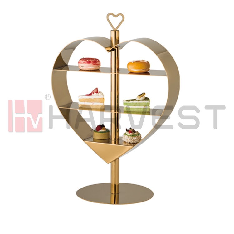 D17815 S/S HEART SHAPE PASTRY RACK