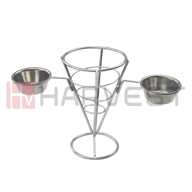 D14441A-D14442A S/S CONICAL BASKET W/REMOVABLE CUP HOLDER