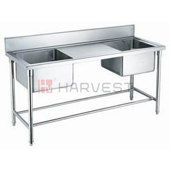 Q10601-Q10604 S/S KITCHEN TABLE W/2 SINKS