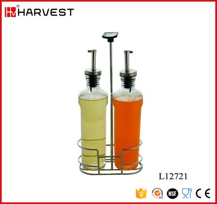 L12721 OIL& VINEGAR SET WITH RACK