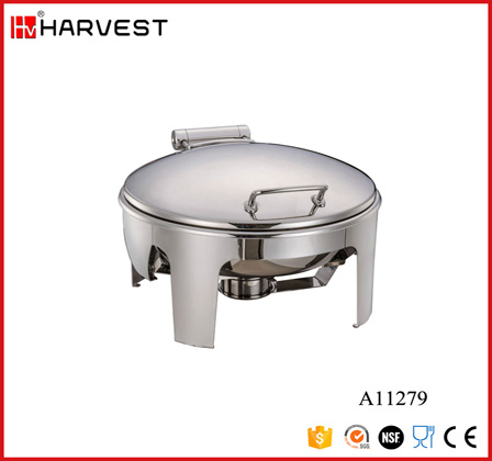 A11279 ROUND SPRING HINGED INDUCTION CHAFING DISH