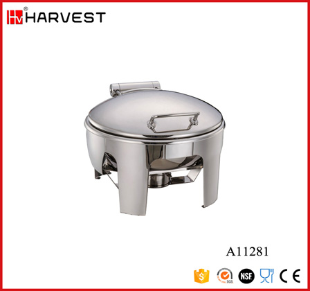 A11281 ROUND SPRING HINGED INDUCTION CHAFING DISH