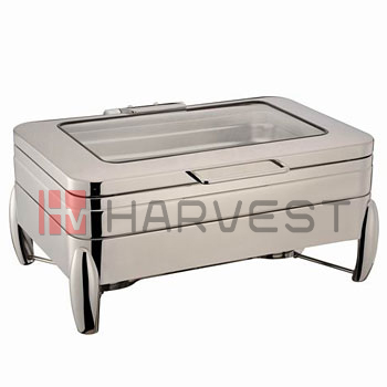 A11172C  FULL SIZE INDUCTION CHAFER SET W/GLASS WINDOWED LID