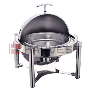 :A11003  S/S ROLL TOP ROUND CHAFER