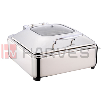 A11124C  HYDRAULIC INDUCTION CHAFING DISH W/GLASS WINDOW W/ELECTRIC HEATER