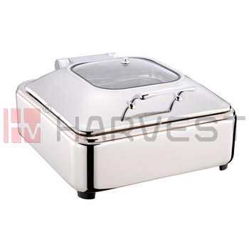 A11144C  MECHANICAL INDUCTION CHAFING DISH W/GLASS WINDOW W/ELECTRIC HEATER