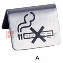 D13701-D13702   S/S SMOKING TABLE SIGN 