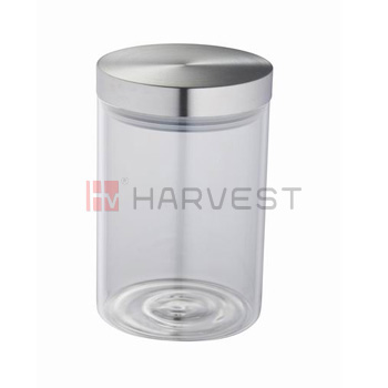 H11812 名称：玻璃储物罐(钢盖) 规格：