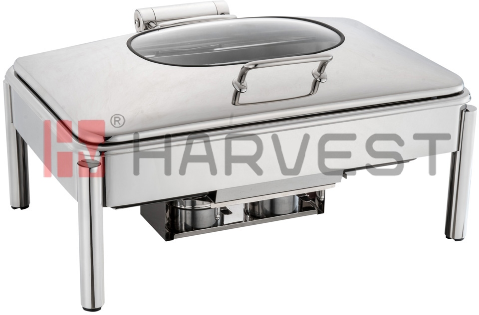 A10082 FULL SIZE CHAFING DISH W/GLASS WINDOW LID